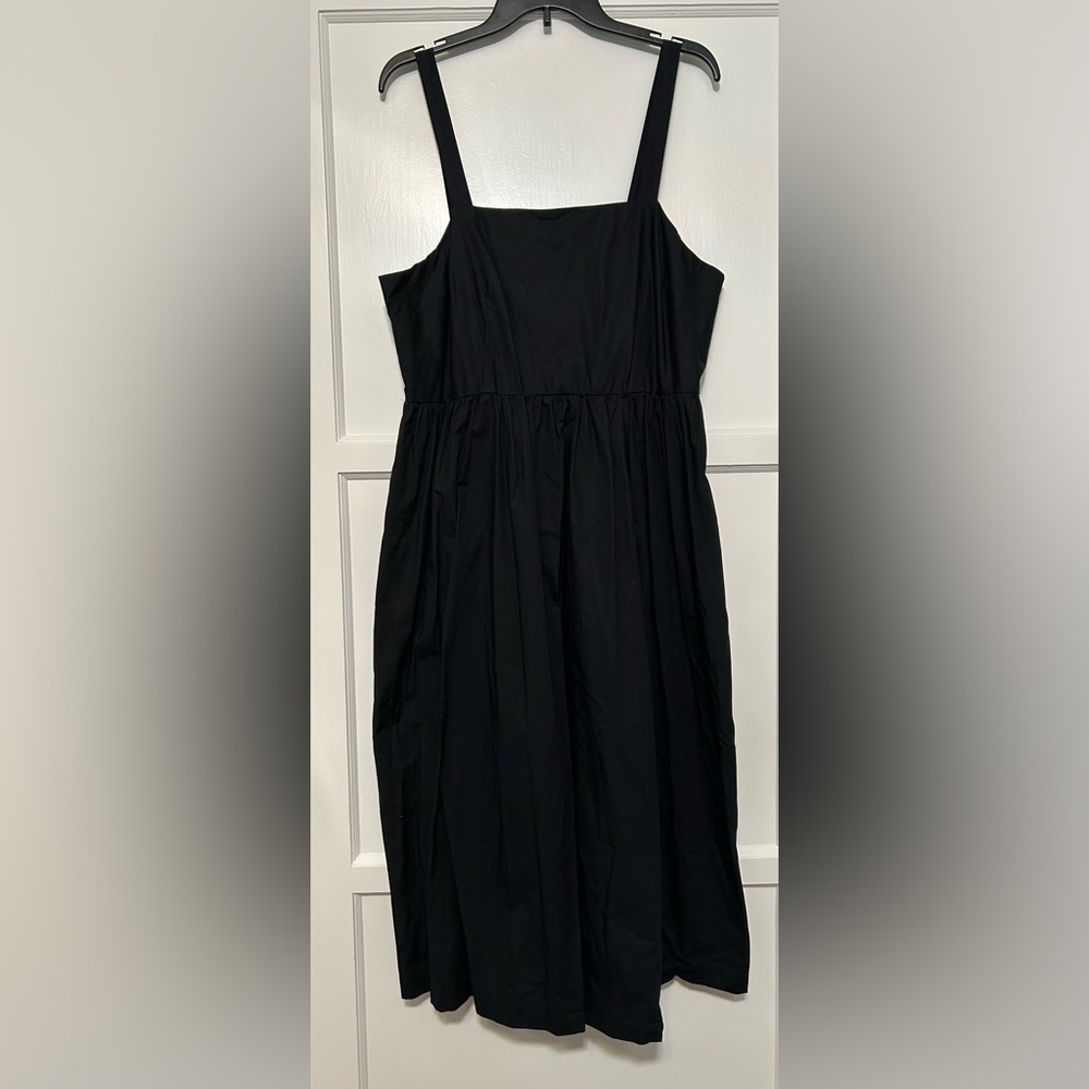 A New Day Black A-Line Maxi Dress W/ Stretchy Ruched Back Size XXL